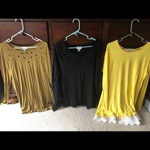Variety of women’s tops